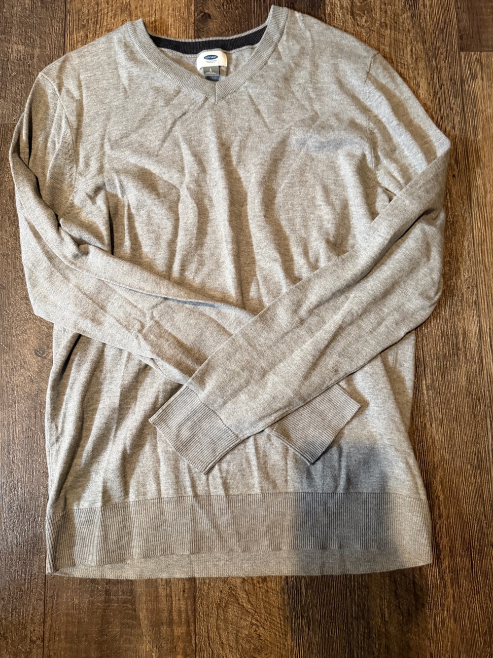 Old Navy Men’s Large Light Heather Gray V-Neck Sweater Pullover